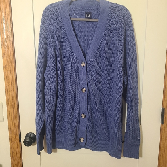 NWOT GAP Blue XXL Cardigan - Picture 2 of 4